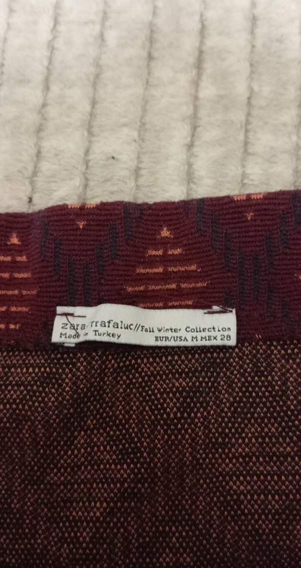 Zara Bordo Uzun Kalem Etek Yırtmaçlı - Görsel 3