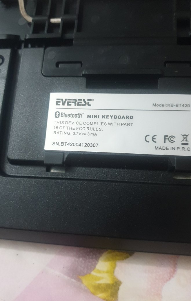 EVEREST BLUETOOTH Mini Siyah Kablosuz Klavye - Görsel 3
