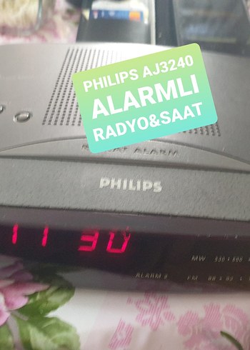 Philips Dijital Alarm Saati Kırmızı LED