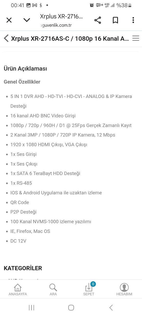 Arplus XR-2716 16 Kanal Kamera Kayıt Cihazı - Görsel 3