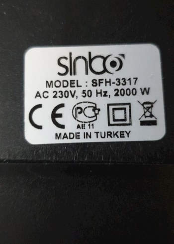 SİNBO 2000W Fanlı Isıtıcı - Görsel 8
