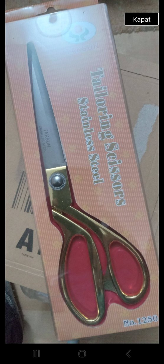 Altın Renkli Parlak Terzi Makası - Görsel 2