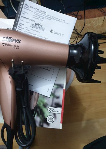 Bej STİLEVS 2000W Saç Kurutma Makinesi - Görsel 8