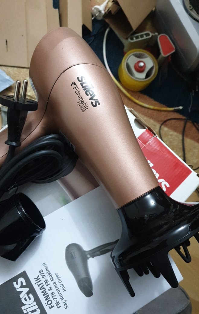 Bej STİLEVS 2000W Saç Kurutma Makinesi - Görsel 2