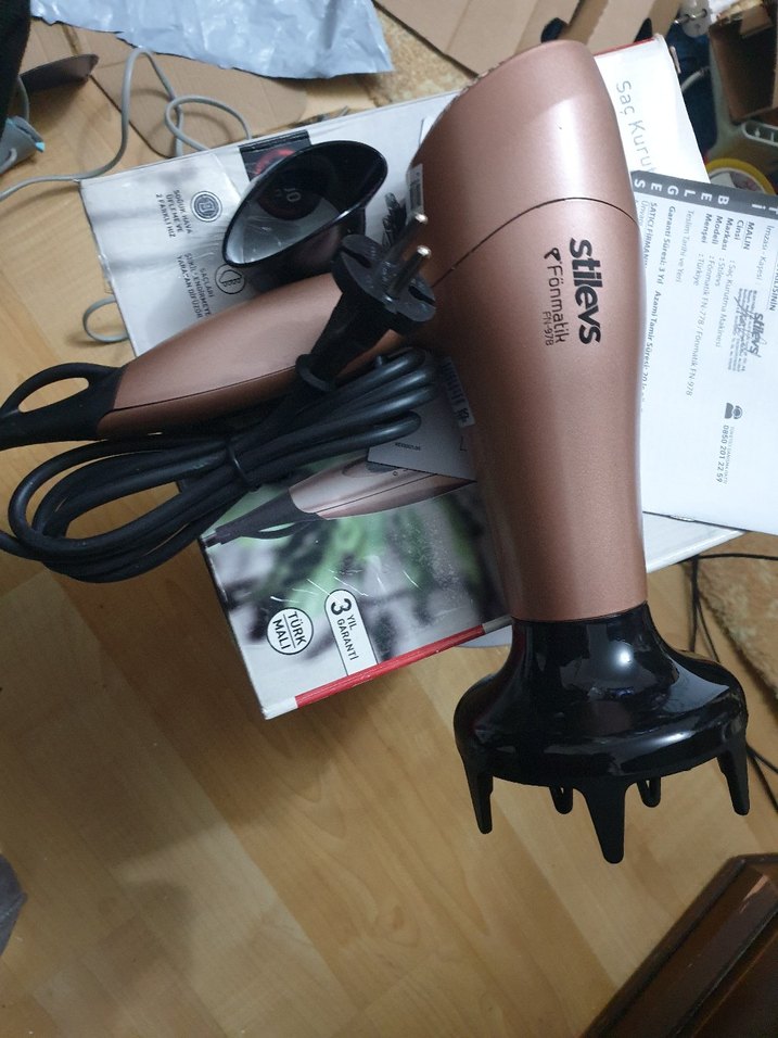 Bej STİLEVS 2000W Saç Kurutma Makinesi - Görsel 4