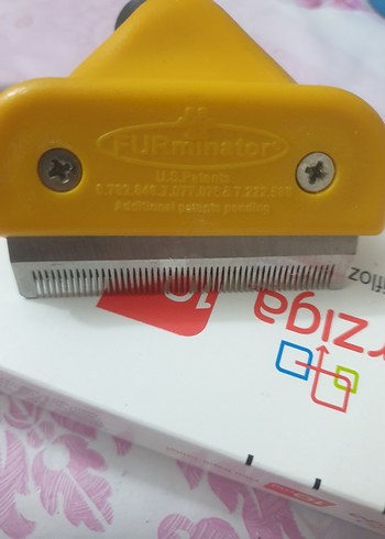 Sarı Furminator Kedi Tüy Toplama Tarağı - Görsel 4