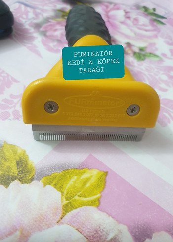 Sarı Furminator Kedi Tüy Toplama Tarağı - Görsel 12