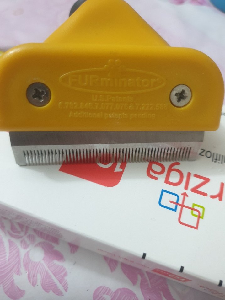 Sarı Furminator Kedi Tüy Toplama Tarağı - Görsel 4