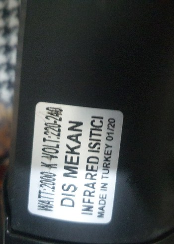 Cafe Sun Bright 2000W Dış Mekan İNFRARED Isıtıcı Siyah - Görsel 6