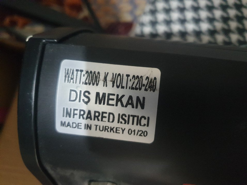 Cafe Sun Bright 2000W Dış Mekan İNFRARED Isıtıcı Siyah - Görsel 5