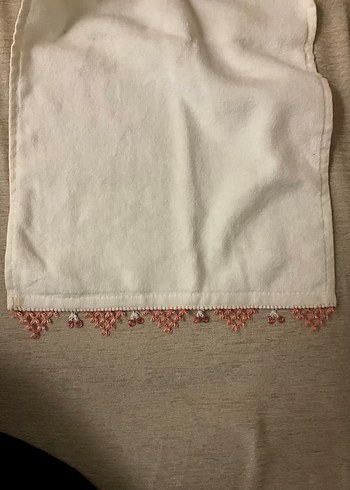 Nakışlı Beyaz el Havlu - Görsel 4