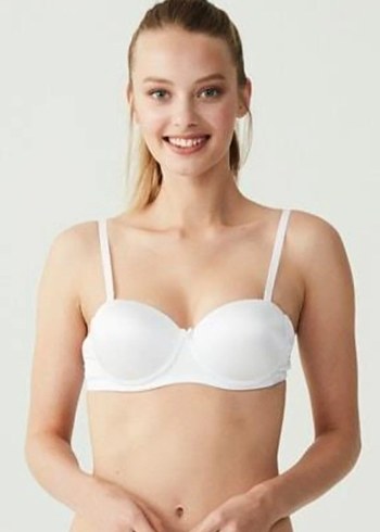 Us Polo Assn 66148 Sırt Şeffaf Straplez Içi Dolu Destekli Sütyen - Görsel 2