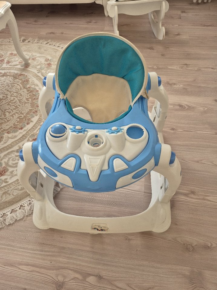 Pastel Mavi Bebek Yürüteci - Görsel 4