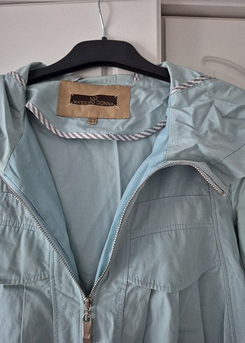 Mavi Uzun Kesim Rahat Kesim Kadın Yağmurluk - Görsel 2