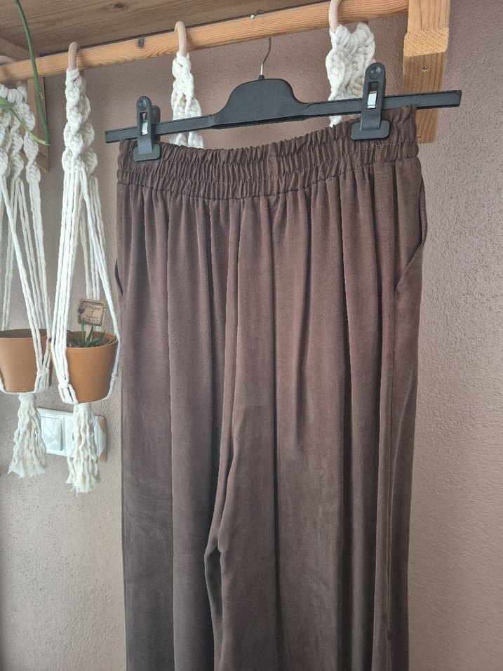 Kahverengi Kadın sentez ipek qupra - Görsel 5