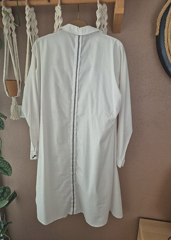 kayra Nakışlı Uzun Kollu Kadın Keten Gömlek - Görsel 5