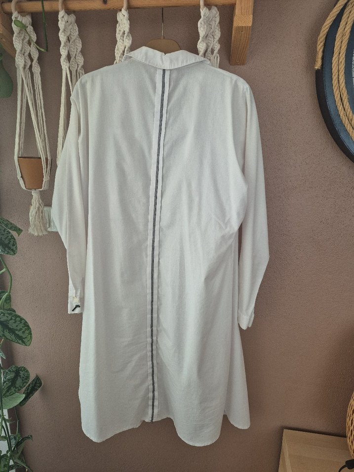 kayra Nakışlı Uzun Kollu Kadın Keten Gömlek - Görsel 5