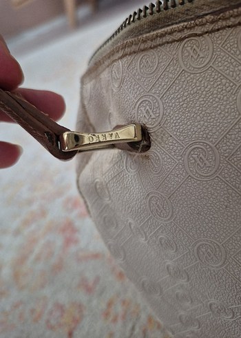 Bej Deri vakko Kadın Çanta - Görsel 3