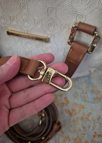 Bej Deri vakko Kadın Çanta - Görsel 7