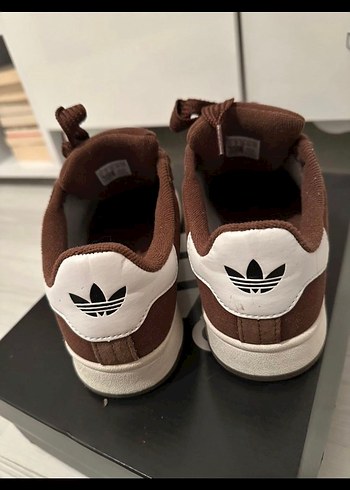 Kahverengi Süet Bağcıklı Kadın Spor Ayakkabı - Görsel 3