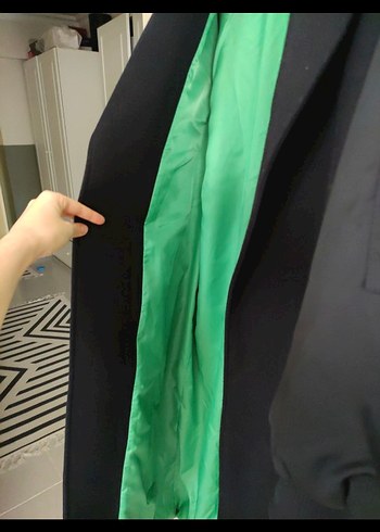 Kuşaklı Slacivert Kaban - Görsel 3