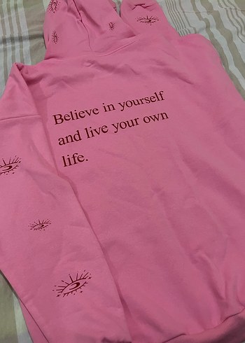 Trendyol & Milla Nakışlı Pembe Kapüşonlu Sweatshirt