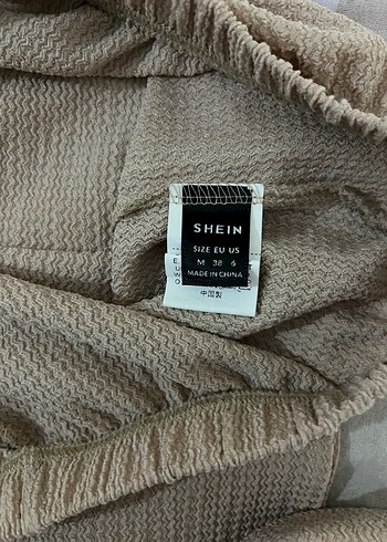 Sheinside Bej Kadın Midi Kumaş Pantolon