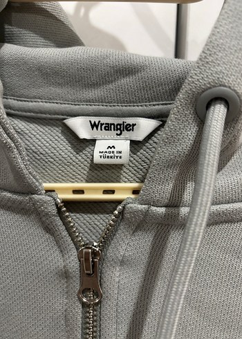 Wrangler Gri Kapüşonlu Fermuarlı Kadın Sweatshirt