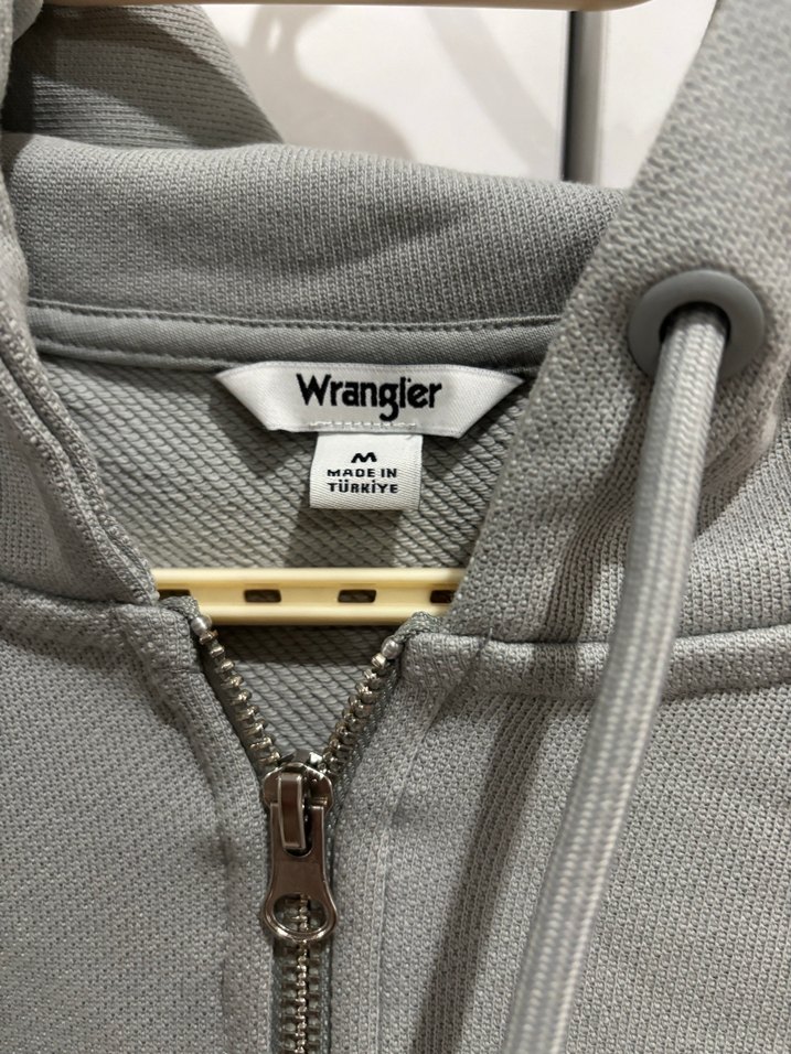 Gri Kapüşonlu Fermuarlı Kadın Sweatshirt - Görsel 2