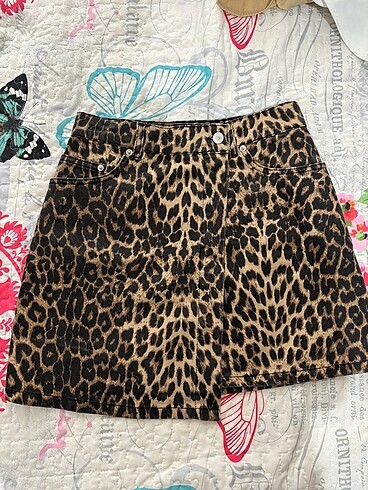 leopar desenli etek