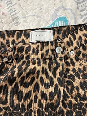 34 Beden leopar desenli etek