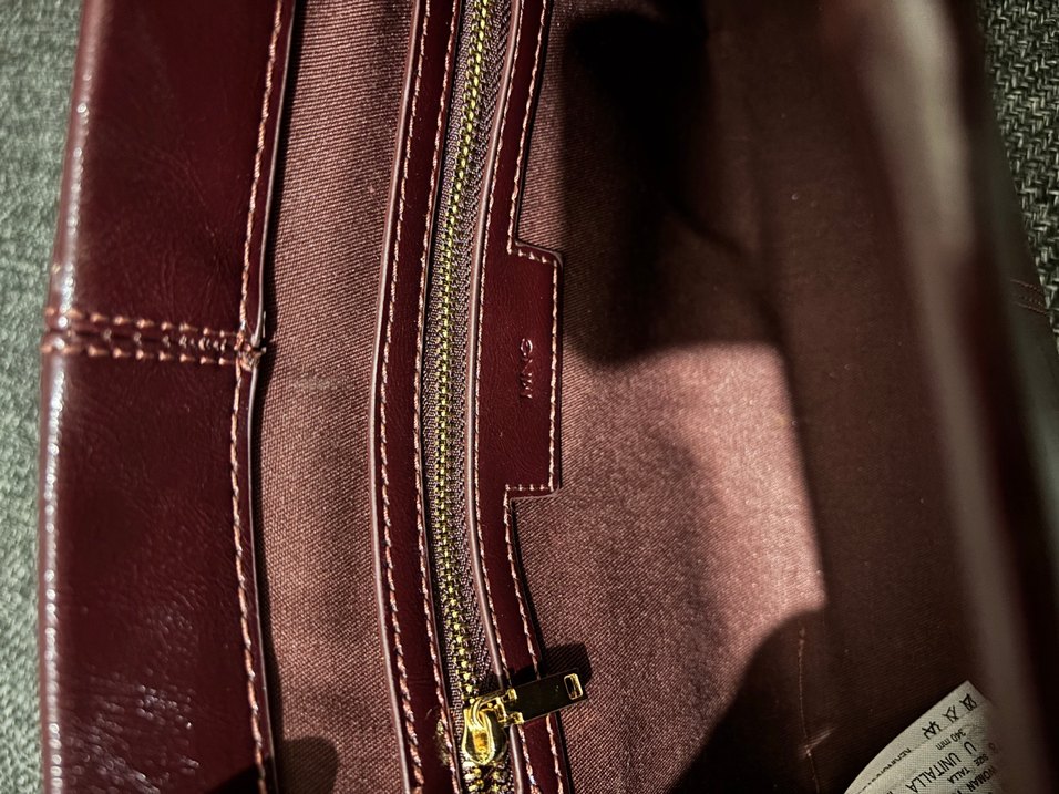 Klasik Şıklık bordo Deri Kadın Çantası - Görsel 3