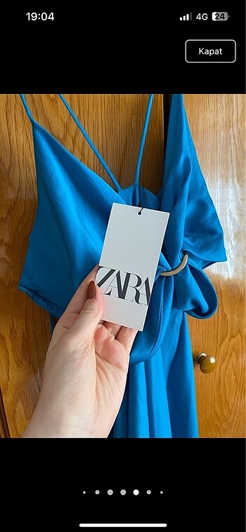 m Beden mavi Renk Orijinal zara elbise