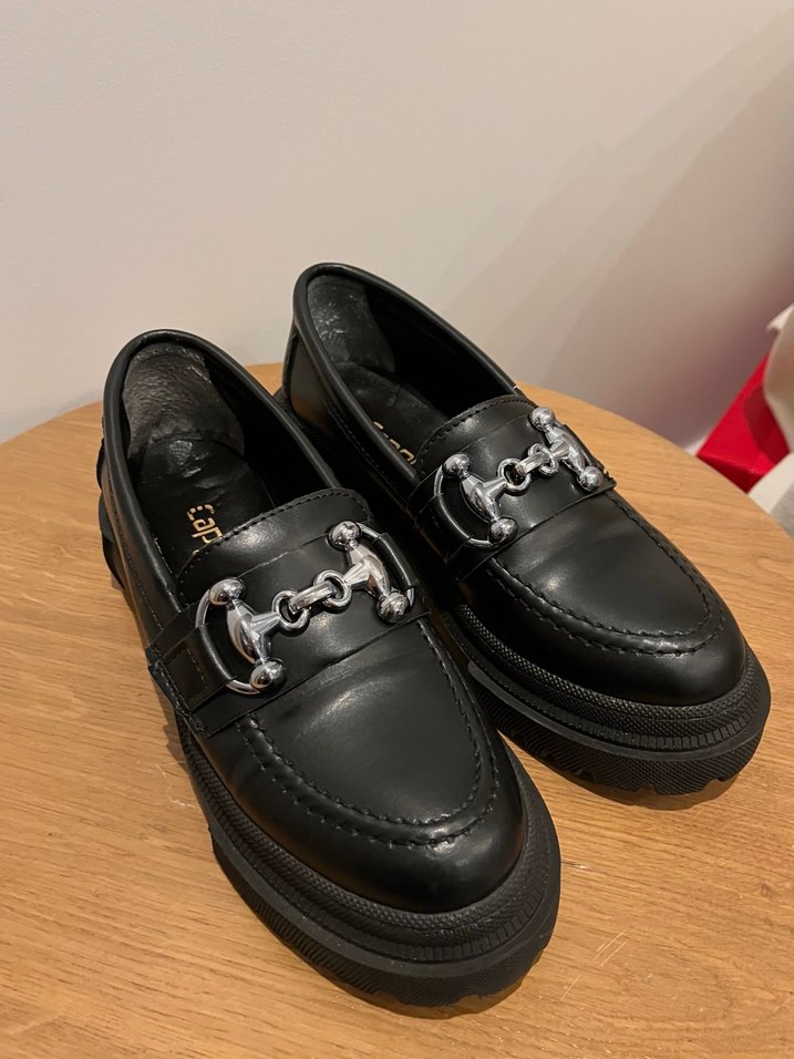 Kadın Siyah Platform Topuklu Tokalı Loafer - Görsel 3