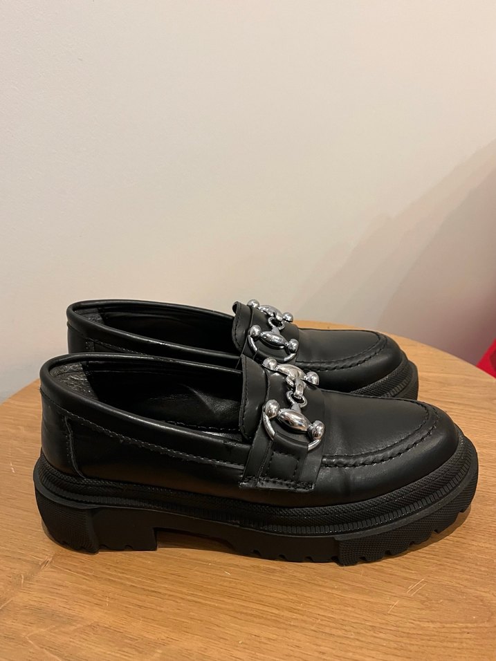 Kadın Siyah Platform Topuklu Tokalı Loafer - Görsel 2