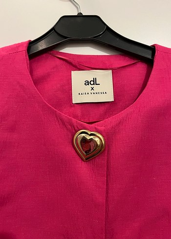 Düğmeli Mini Pembe Kadın Ceket ADL - Görsel 3