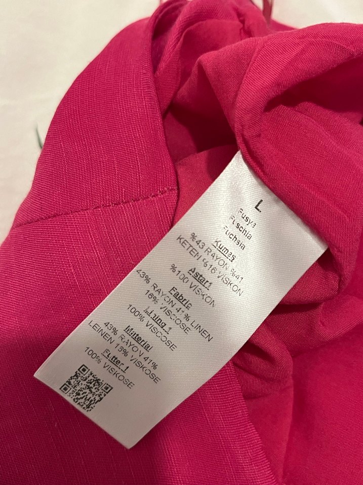 Düğmeli Mini Pembe Kadın Ceket ADL - Görsel 4