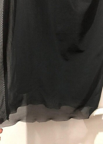 Tek Omuz Tüllü Elbise - Görsel 6