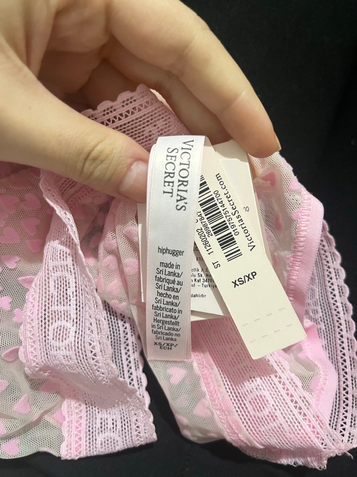 Logolu Kalpli Hiphugger Külot - Pembe - Görsel 3