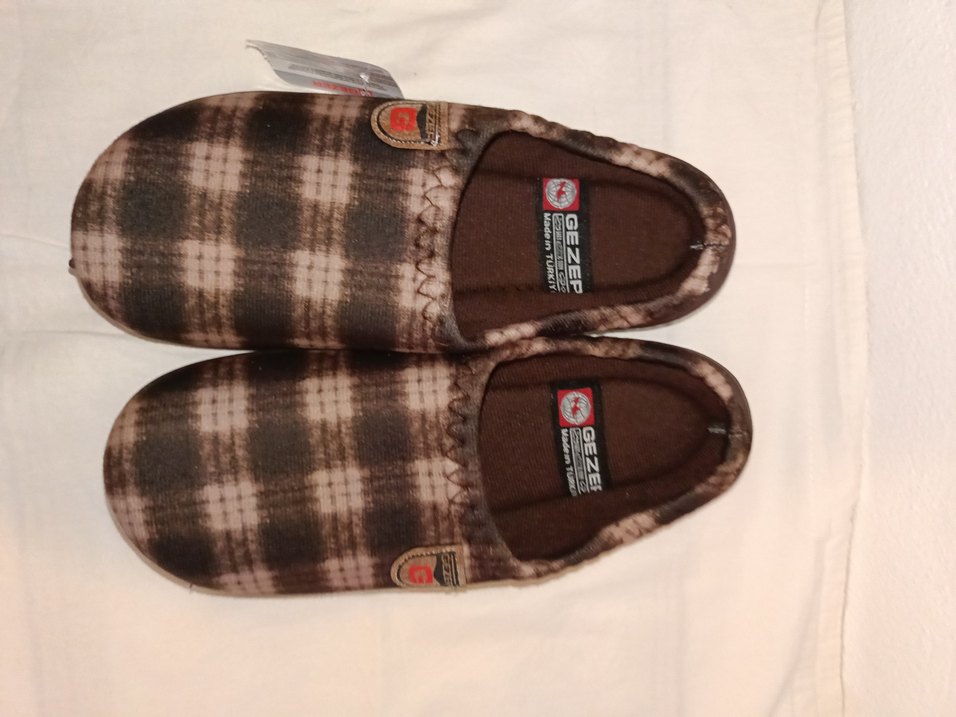 Gezer marka Kahverengi Ekose Erkek Ev Terliği - Görsel 4