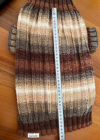 Bohem Tarzı Örgü Kahverengi Gri Köpek Süveteri - Görsel 5