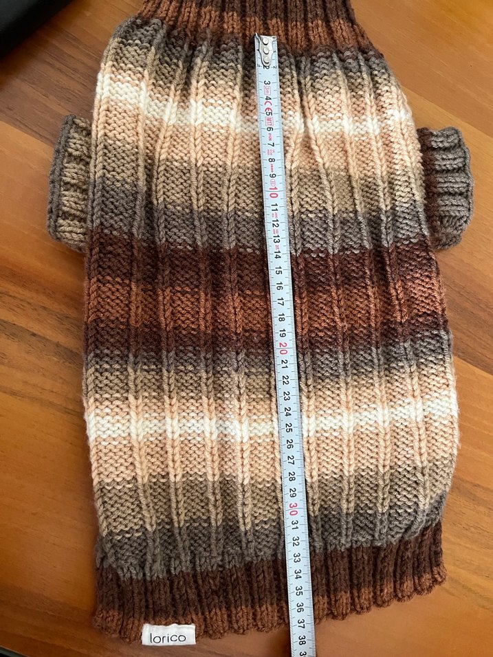 Bohem Tarzı Örgü Kahverengi Gri Köpek Süveteri - Görsel 5