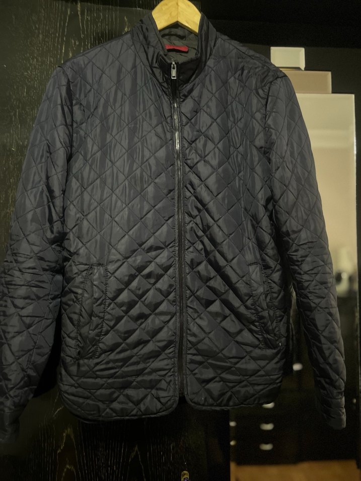 Siyah Erkek Kapitone Fermuarlı Ceket - Görsel 3