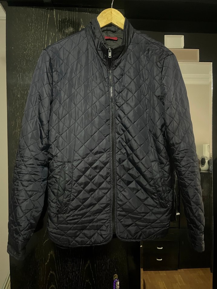 Siyah Erkek Kapitone Fermuarlı Ceket - Görsel 2