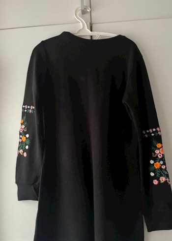 Nakışlı Siyah Uzun Kollu Kadın Tunik elbise - Görsel 5