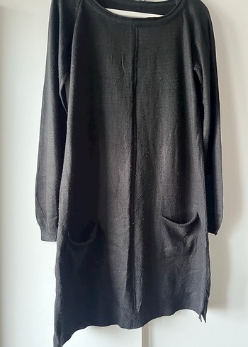 Siyah Uzun Kollu triko elbise - Görsel 3