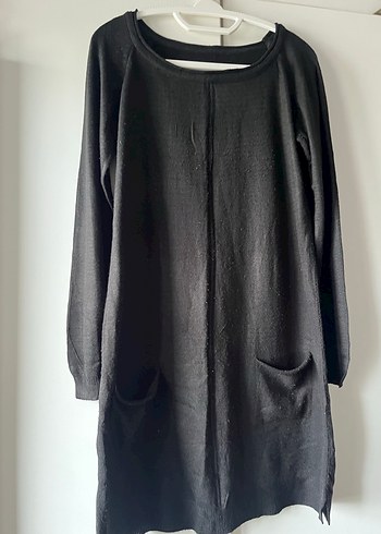 Siyah Uzun Kollu triko elbise - Görsel 2