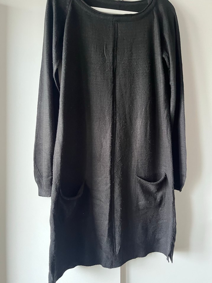 Siyah Uzun Kollu triko elbise - Görsel 3