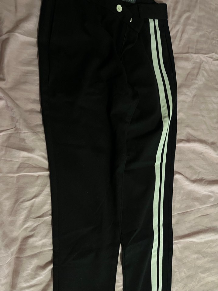 Siyah Çizgili  KumaşerkekPantolon - Görsel 5