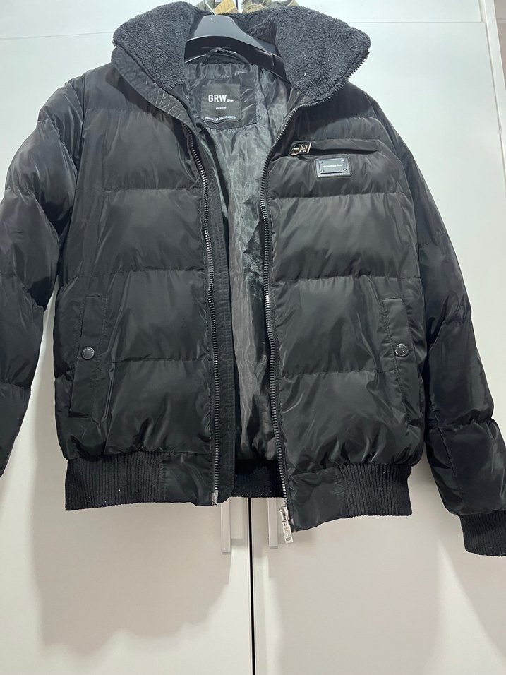 Siyah Erkek Street Wear Mont Kürklü - Görsel 2